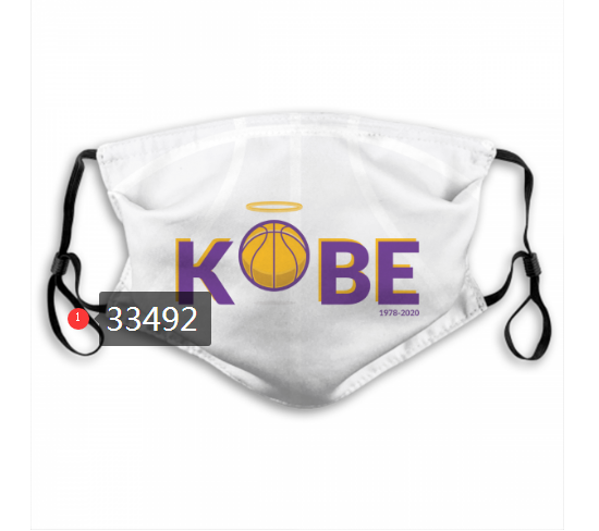 2021 NBA Los Angeles Lakers #24 kobe bryant 33492 Dust mask with filter